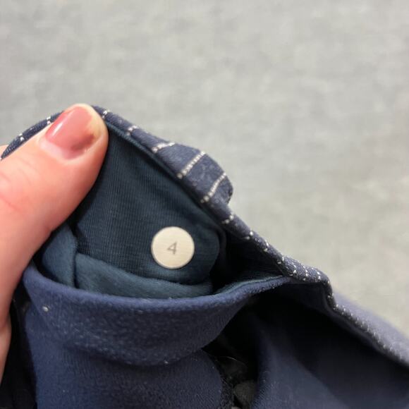 Lululemon Wunder Under Leggings Sz 4 Navy White Pinstripe High Rise Full Length - Picture 7 of 13